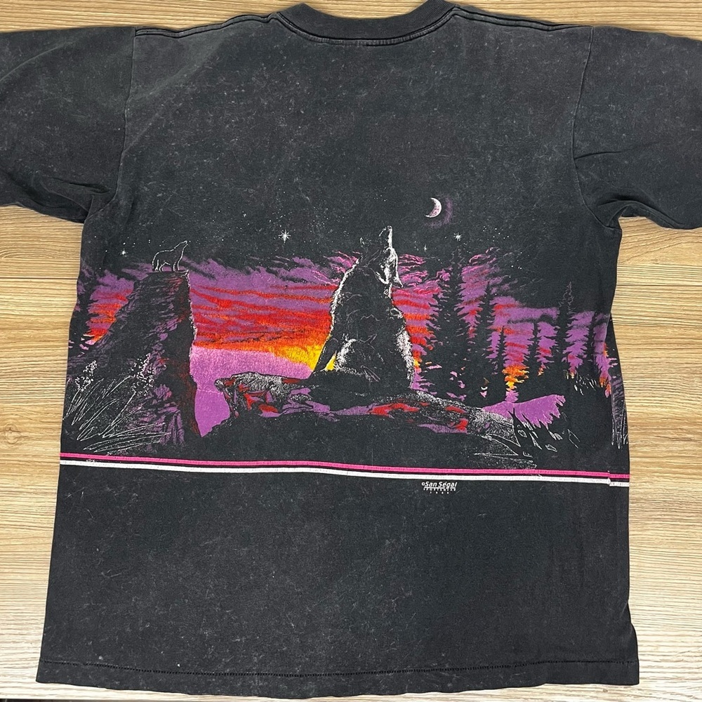 Vintage 90s Colorado Wrap Around Lightning Nature Single Stitch Shirt L/XL USA - Picture 2 of 7